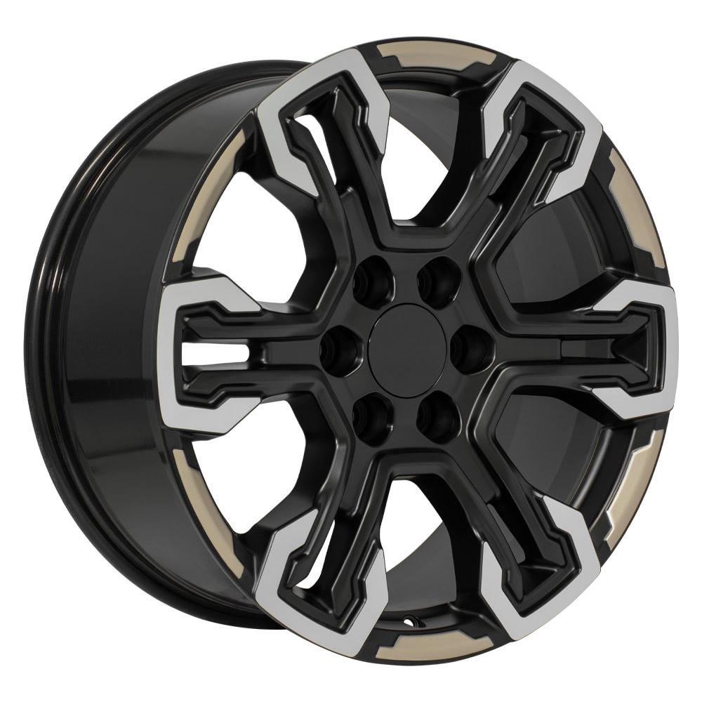 OE Wheels CV65 20x9 Satin Black Machined Face - Two Tone replica wheel