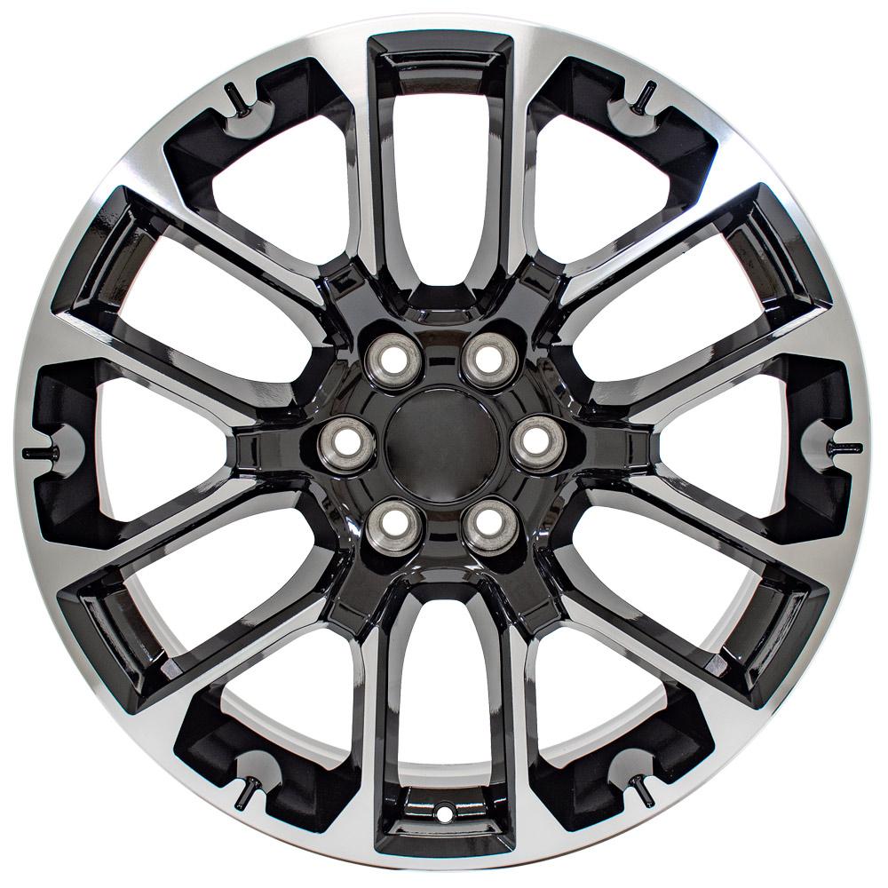 OE Wheels CV67 22x9 Gloss Black Machined replica wheel