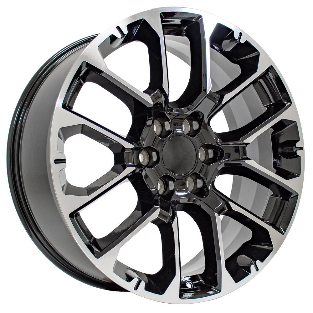 OE Wheels CV67 22x9 Gloss Black Machined replica wheel