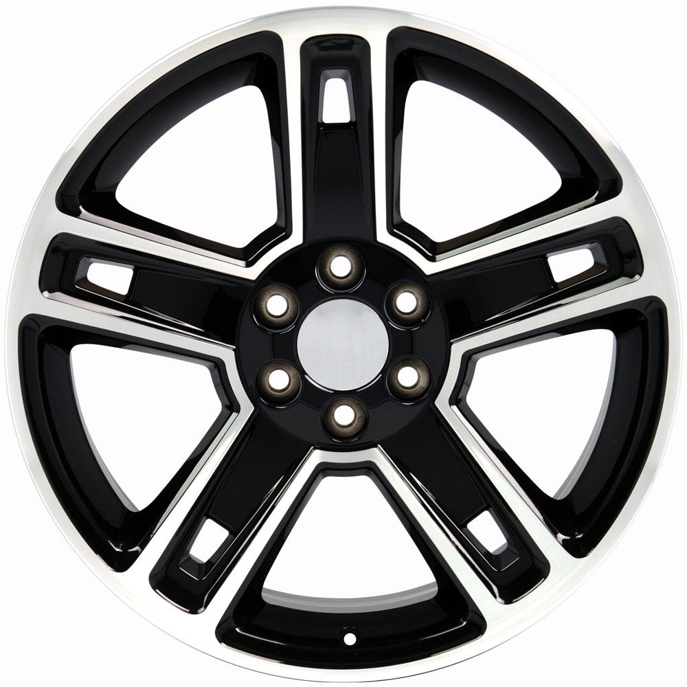 OE Wheels CV74B 22x9 Gloss Black Machined replica wheel