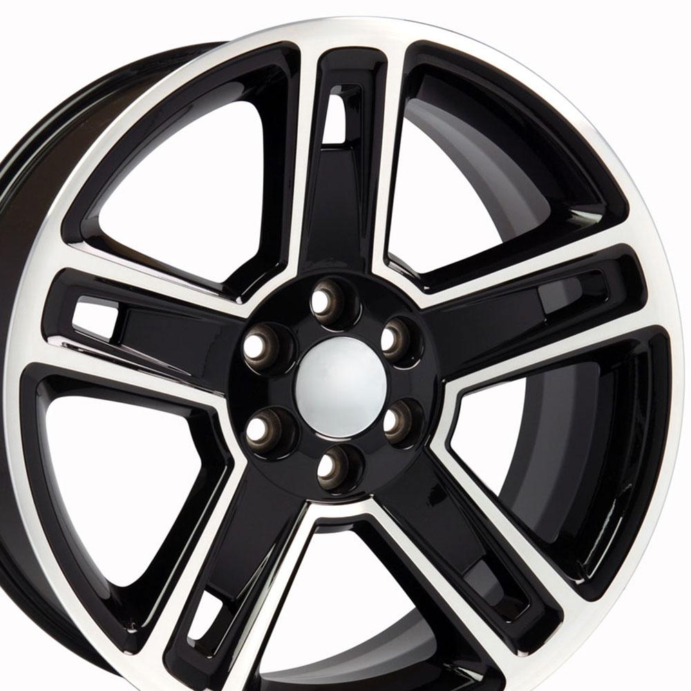 OE Wheels CV74B 22x9 Gloss Black Machined replica wheel