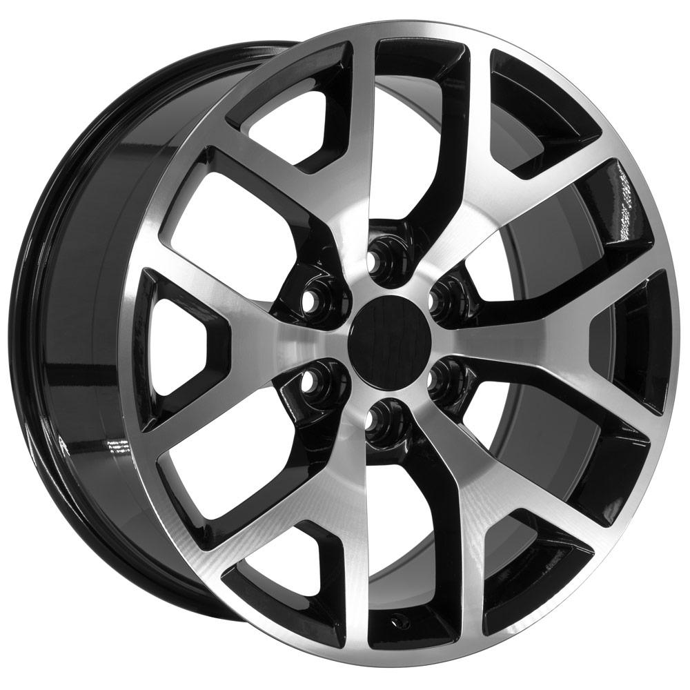 OE Wheels CV92 22x9 Gloss Black Machined replica wheel