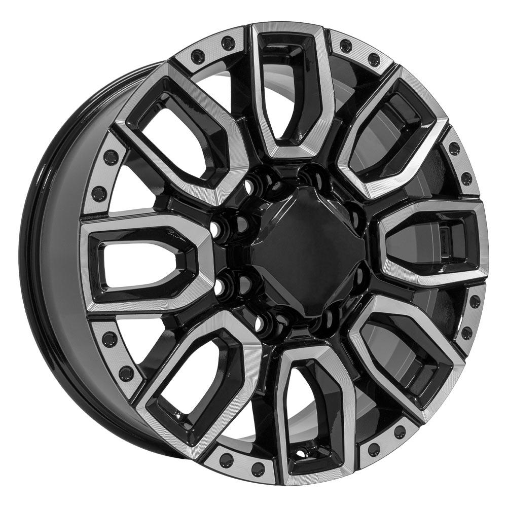 OE Wheels CV97B 20x8.5 Gloss Black with Milled Edge replica wheel