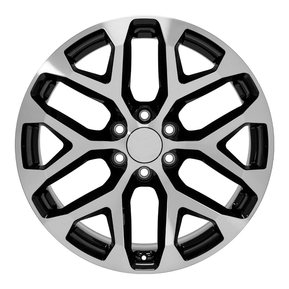 OE Wheels CV98B 22x9 Gloss Black Machined replica wheel