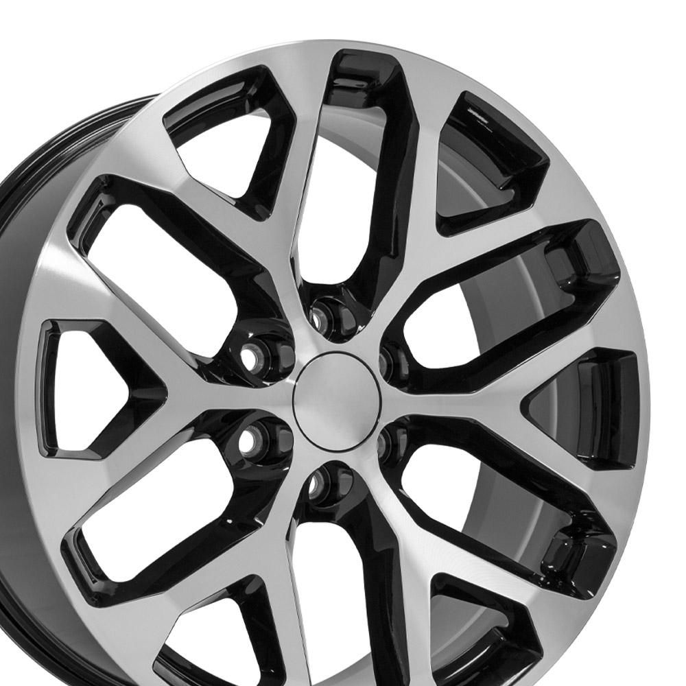 OE Wheels CV98B 22x9 Gloss Black Machined replica wheel