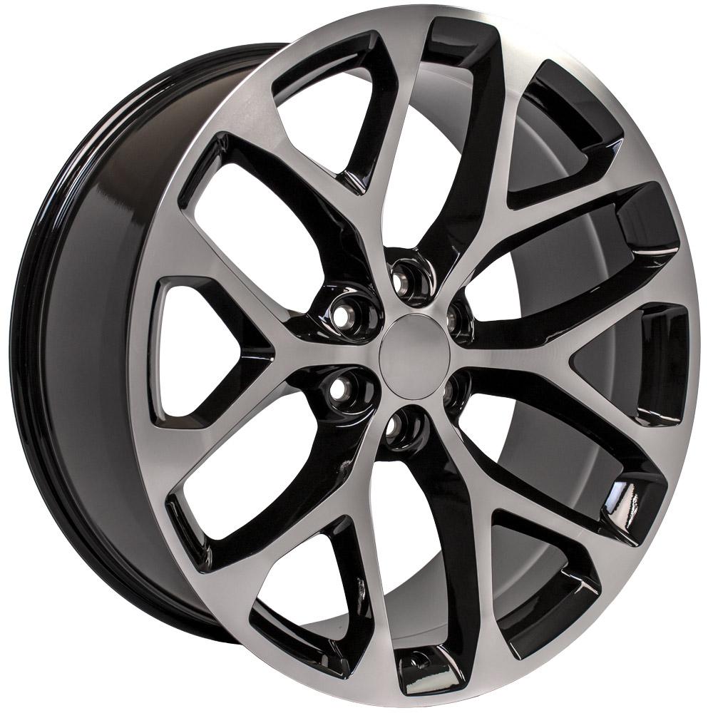 OE Wheels CV98B 24x10 Gloss Black Machined replica wheel