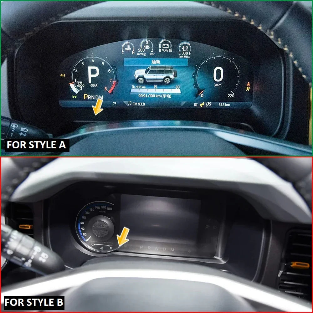 Real Carbon Fiber Gauge Cluster Dash Trim Cover For 2021+ Bronco