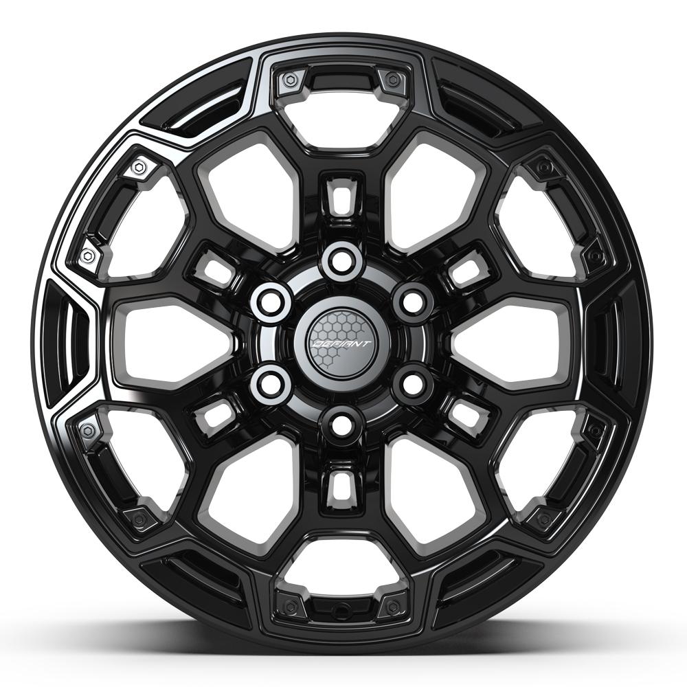 Set of 4 Defiant DF03 18x9 Gloss Black wheel, 6x139.7, -12mm offset