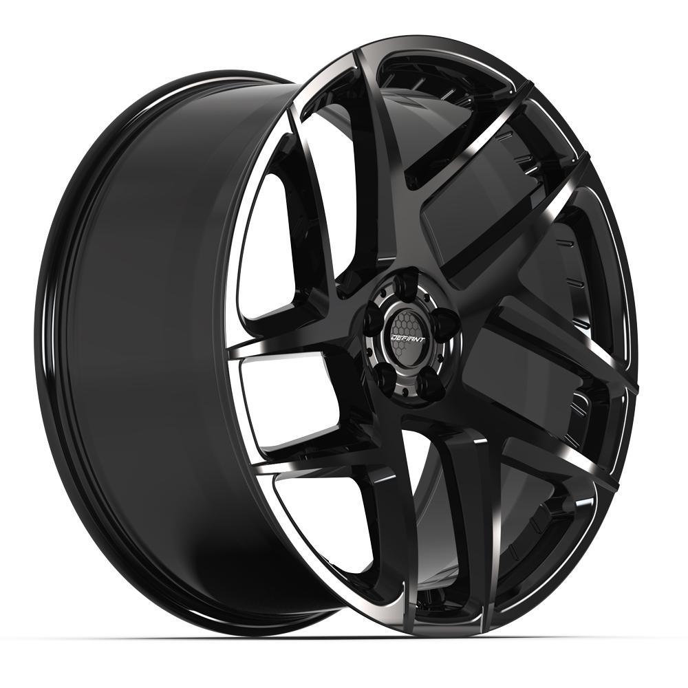 Set of 4 Defiant DF05 22x10 Gloss Black wheel, 5x120, +37mm offset