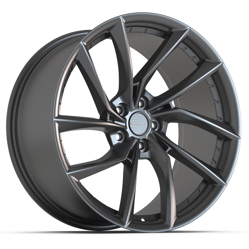 Set of 4 Defiant DF06 20x10 Dark Satin Charcoal wheel, 5x114.3, +35mm offset