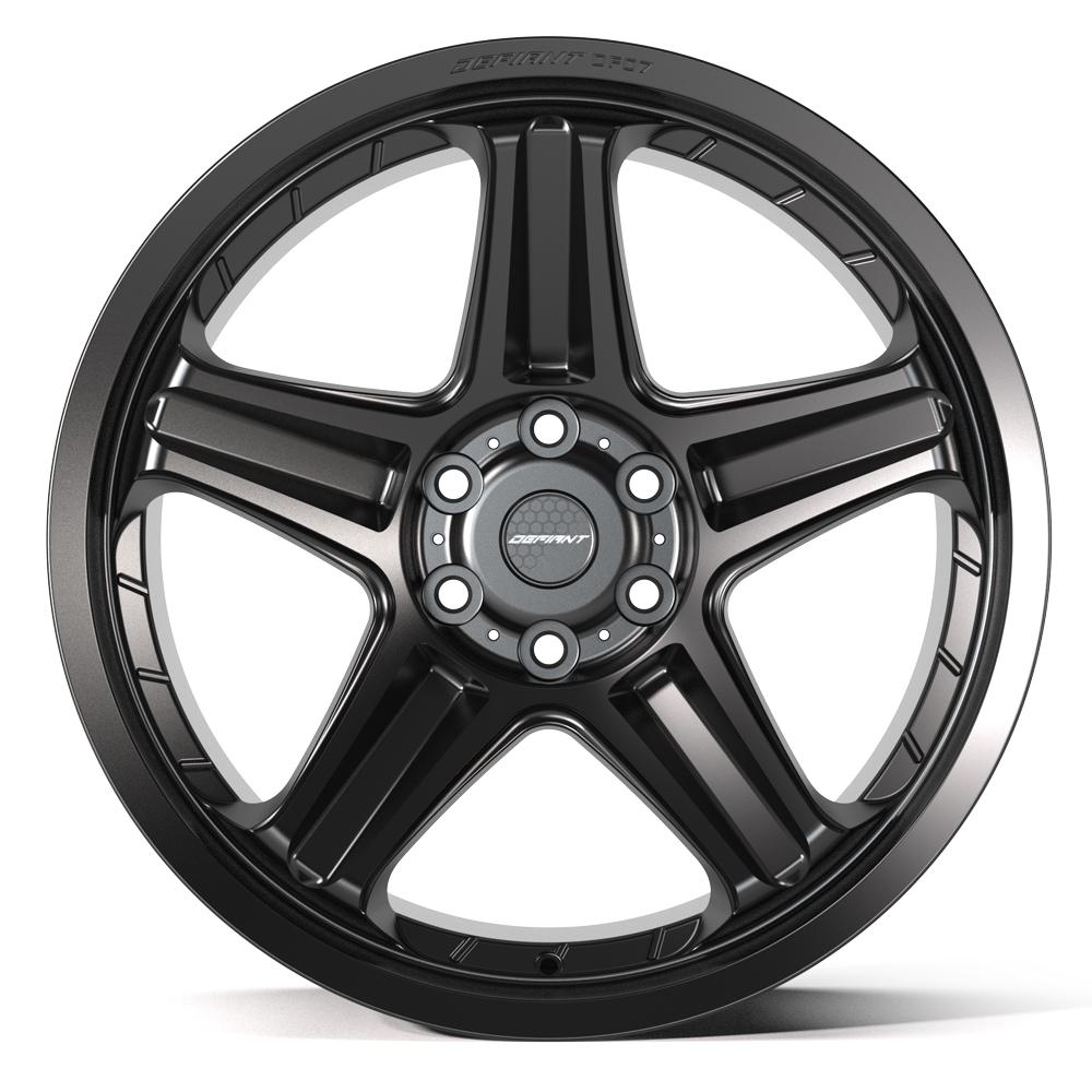 Set of 4 Defiant DF07 22x10 Satin Black wheel, 6x139.7, -12mm offset