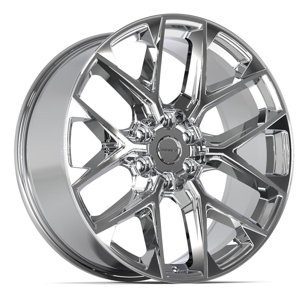 Defiant DF17B 22x9 Chrome wheel, 6x139.7, 18mm offset