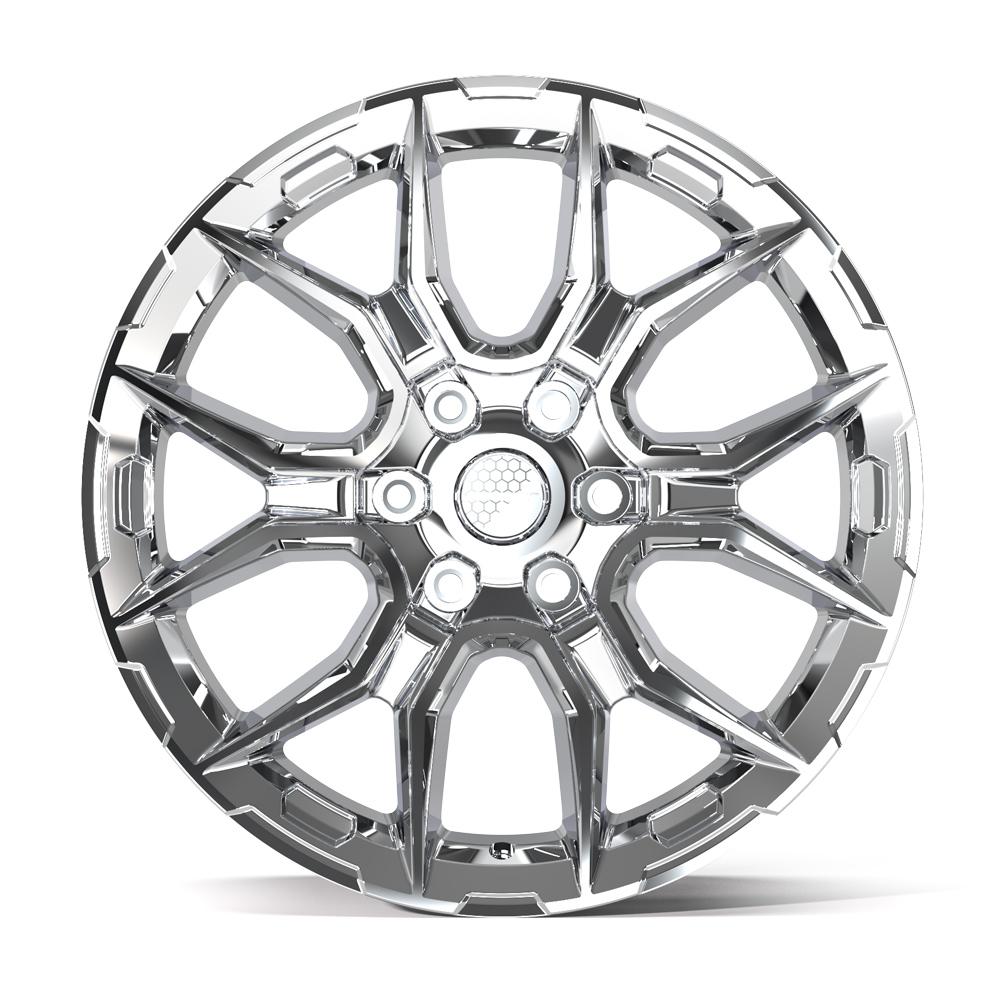 Set of 4 Defiant DF18A 20x9 Chrome wheel, 6x139.7, +18mm offset