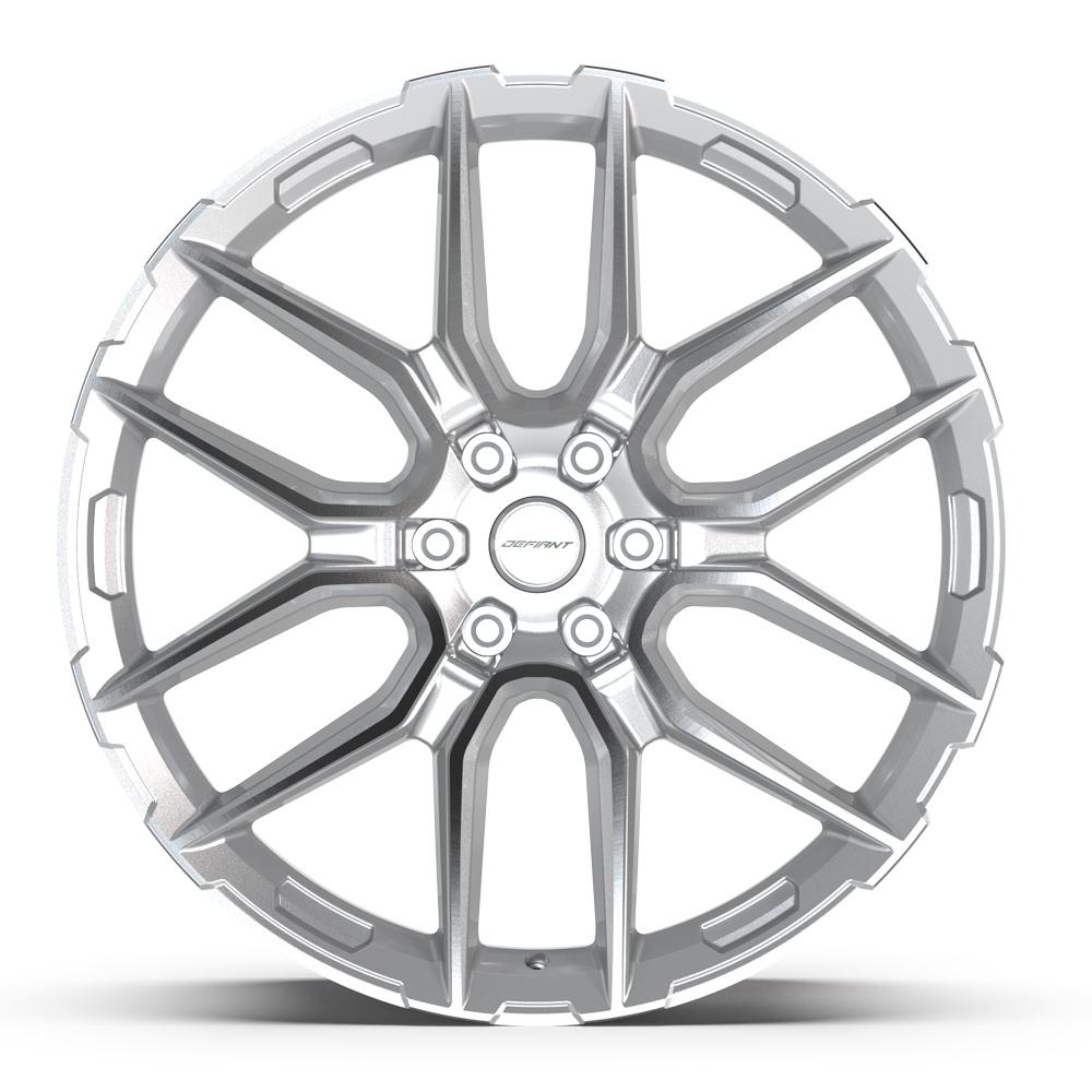 Defiant DF18A 24x10 Gloss Silver Machined wheel, 6x139.7, 24mm offset