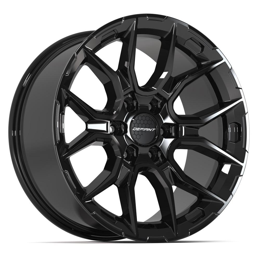 Set of 4 Defiant DF18B 20x9 Gloss Black wheel, 6x139.7, +18mm offset