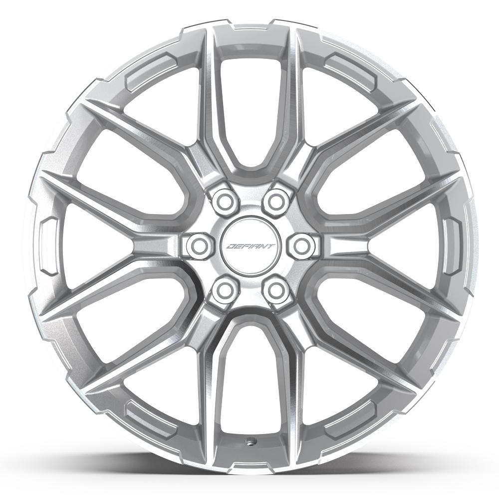 Defiant DF18C 22x9 Gloss Silver Machined wheel, 6x135, 18mm offset