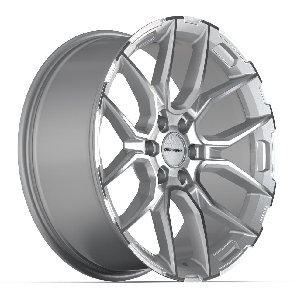 Defiant DF18C 22x9 Gloss Silver Machined wheel, 6x135, 18mm offset