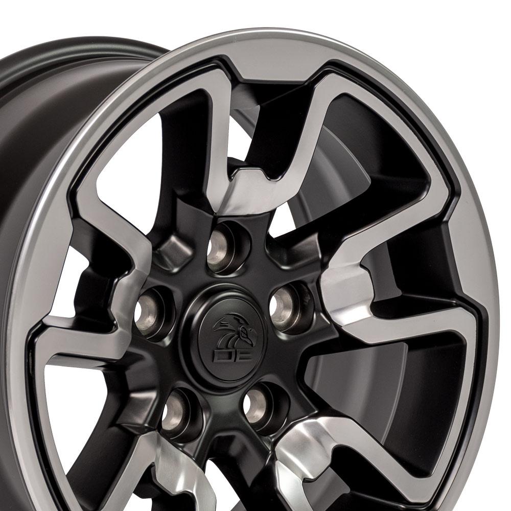 OE Wheels DG55 17x8 Satin Black with Polished Face replica wheel