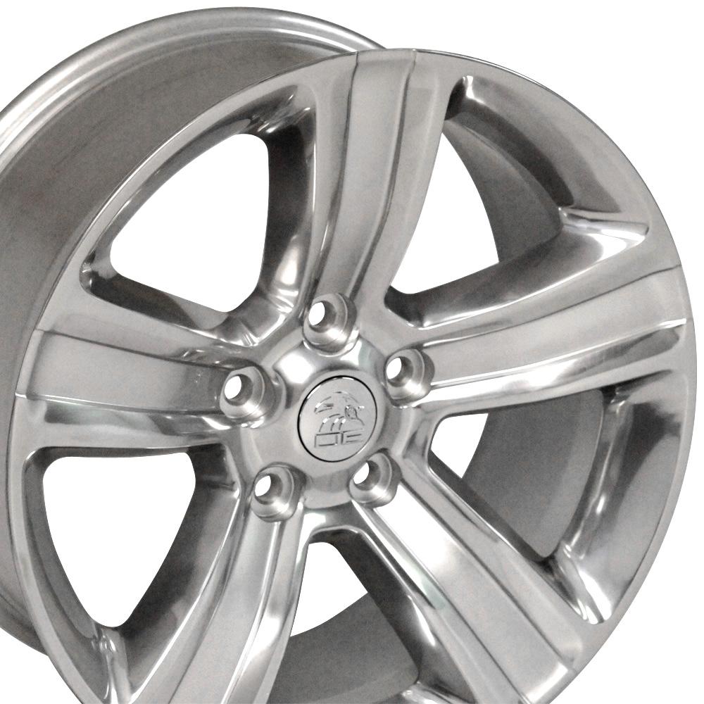 OE Wheels DG65 20x9 Gloss Silver with Polished Face replica wheel
