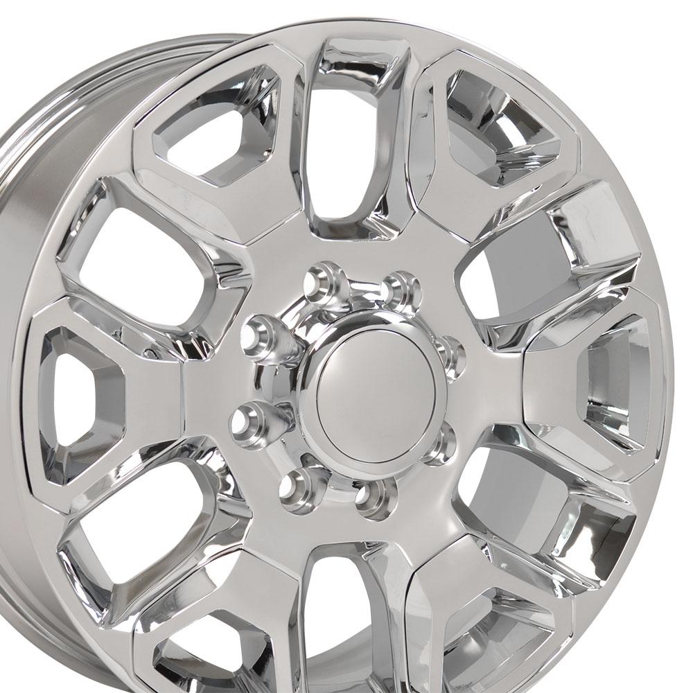 OE Wheels DG66 20x8 Chrome with Chrome Insert replica wheel