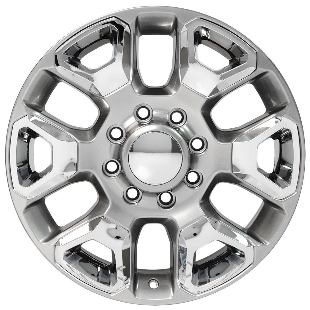 OE Wheels DG66 20x8 Gloss Hyper Silver with Chrome Insert replica wheel