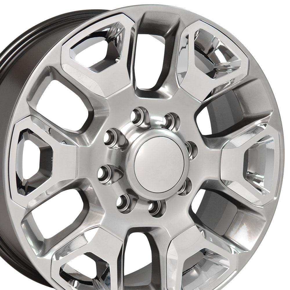 OE Wheels DG66 20x8 Gloss Hyper Silver with Chrome Insert replica wheel