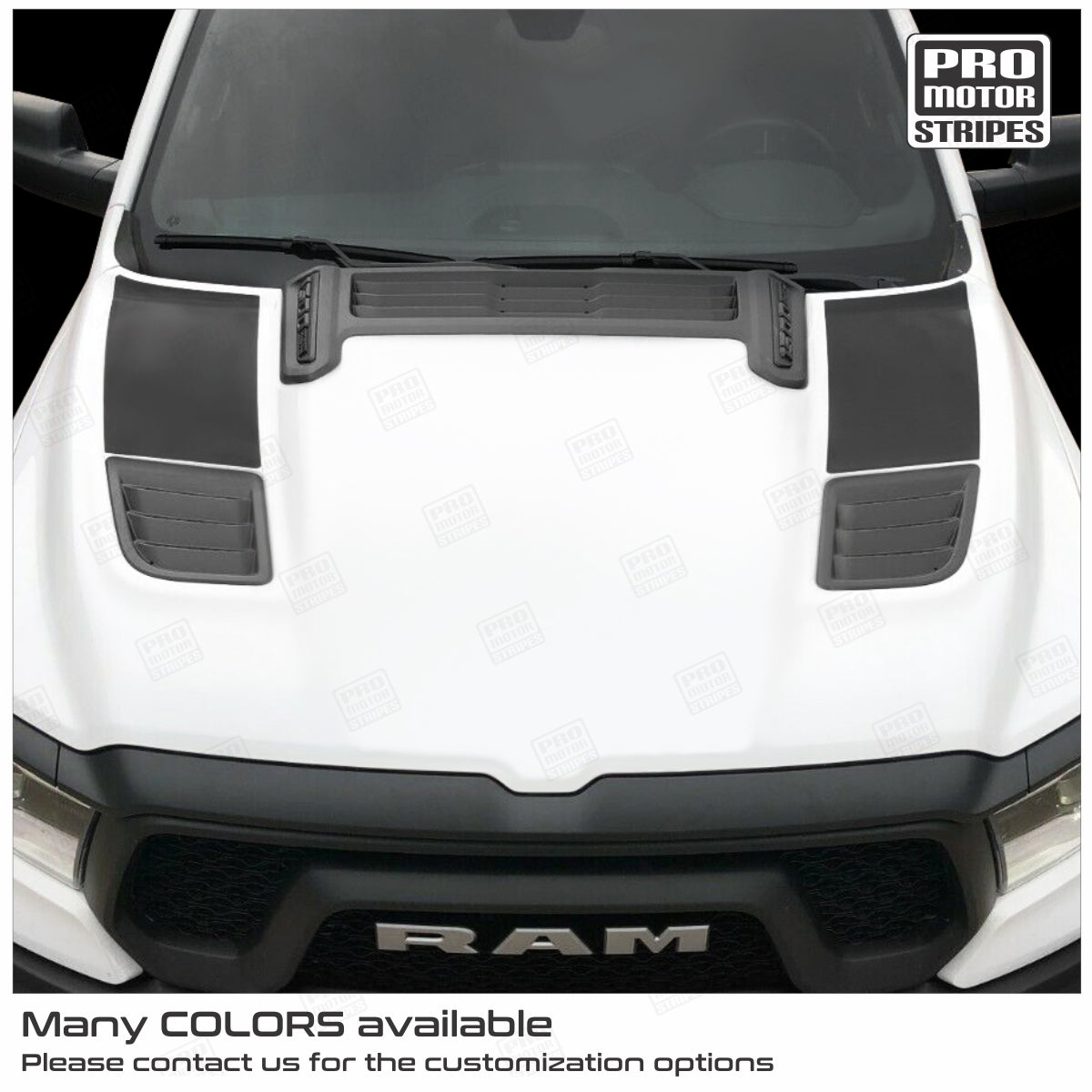 Dodge RAM 1500 Rebel 2019-2024 Hood Side Accent Decals