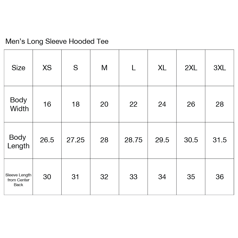 Mens Jeep® Wrangler Line Art Long Sleeve Hooded T-Shirt - Bikini