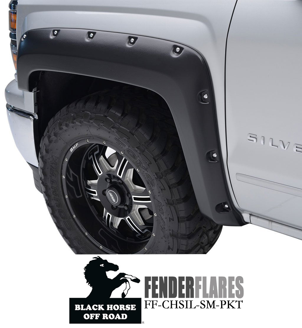 2014-2018 Chevrolet Silverado 1500 Fender Flares Riveted Style | Black Horse Off Road - Image 2