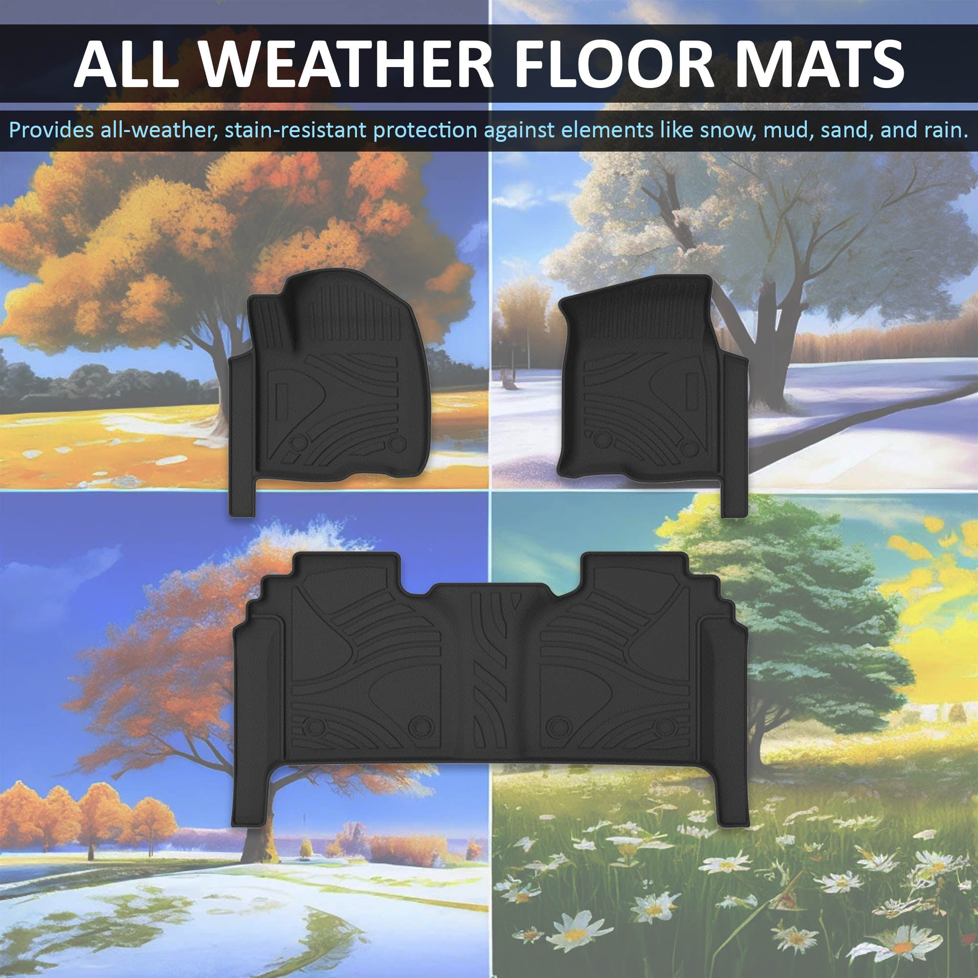 2019-2024 Chevrolet Silverado 1500 Totaliner Heavy Duty Floor Liner Anti-Skid | Black Horse Off Road - Image 6