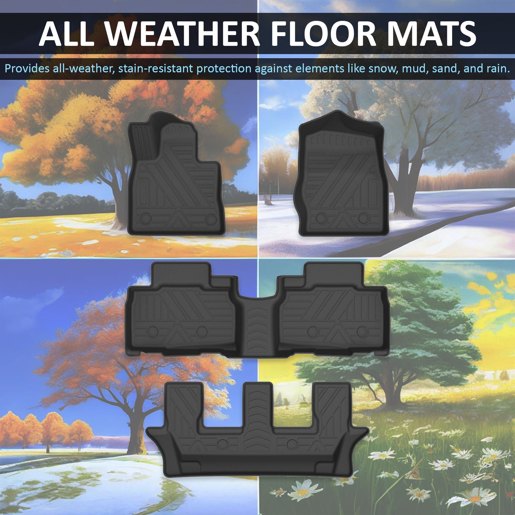 2023-2024 Ford Explorer Totaliner Heavy Duty Floor Liner Anti-Skid | Black Horse Off Road - Image 5