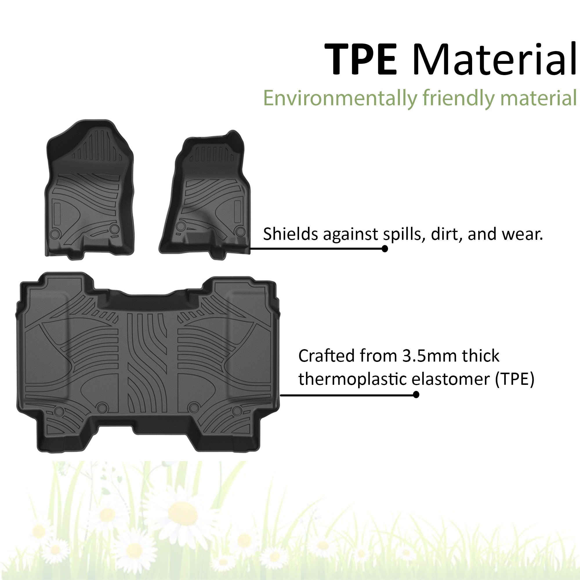 2019-2024 Dodge Ram 1500 Totaliner Heavy Duty Floor Liner Anti-Skid | Black Horse Off Road - Image 4