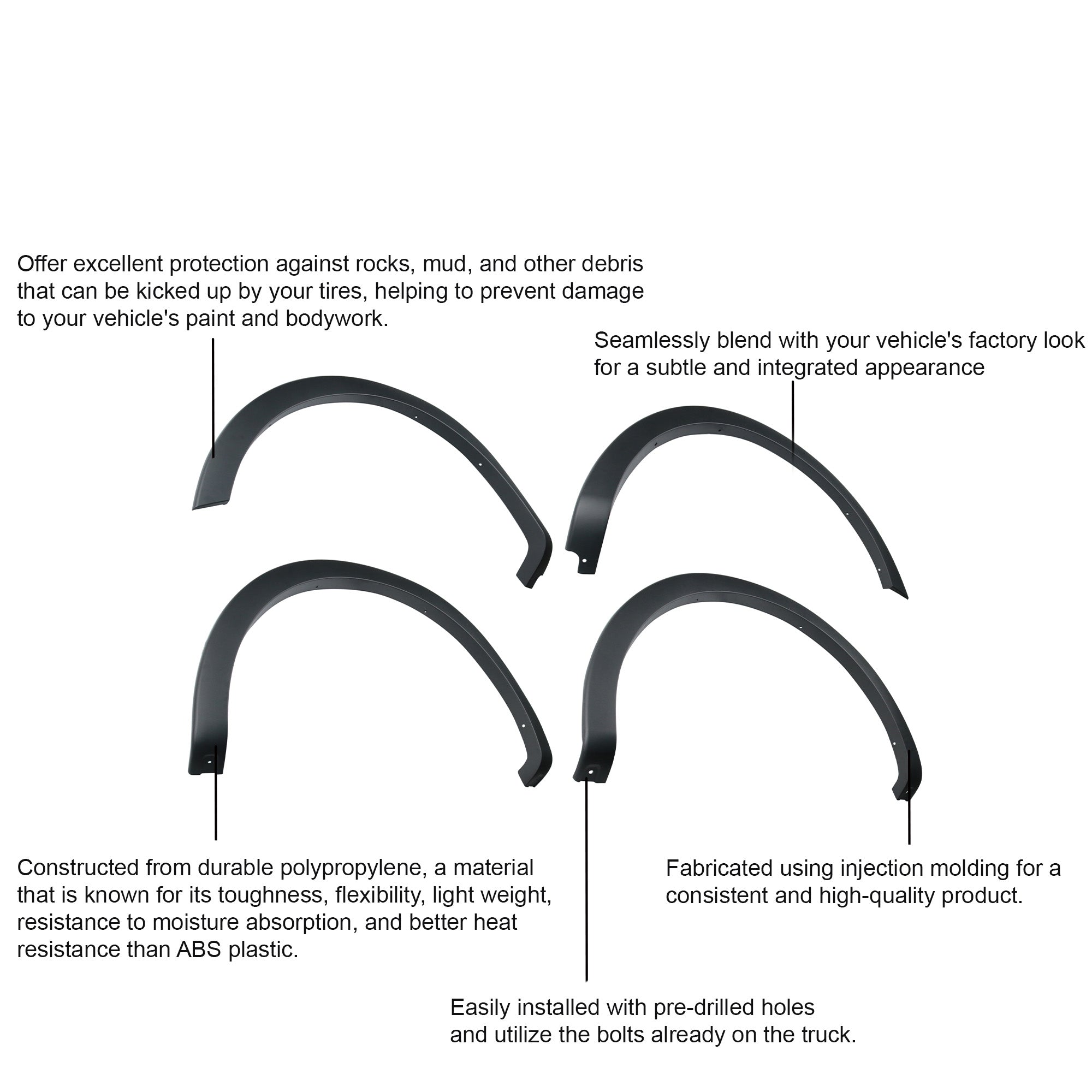 2004-2008 Ford F-150 Oe Factory Style Fender Flares Oe Factory Style | Black Horse Off Road - Image 2