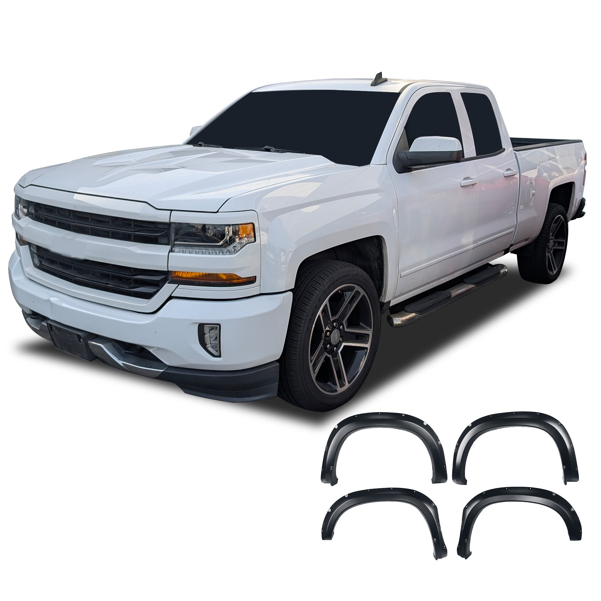 2019-2024 Chevrolet Silverado 1500 Oe Factory Style Fender Flares Oe Factory Style | Black Horse Off Road - Image 1