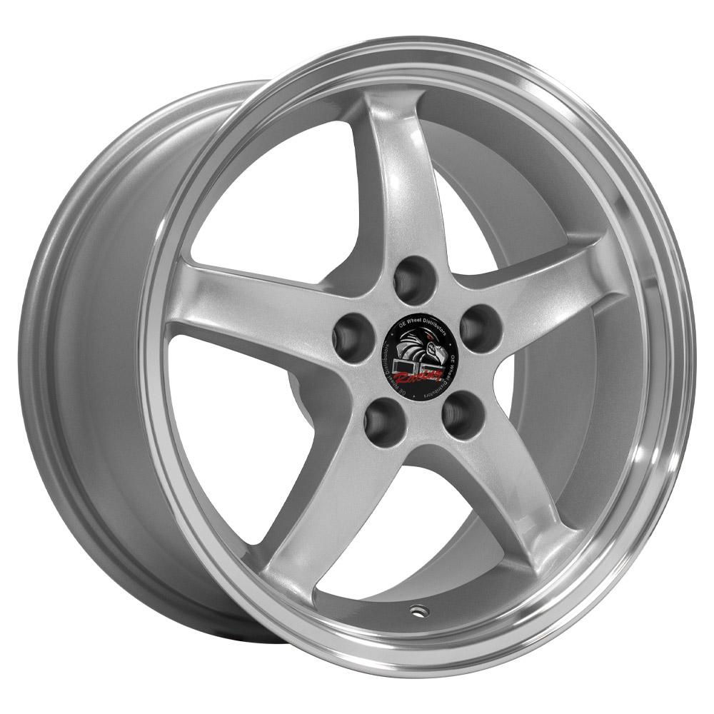 OE Wheels FR04B 17x9 Gloss Silver Machined Lip replica wheel