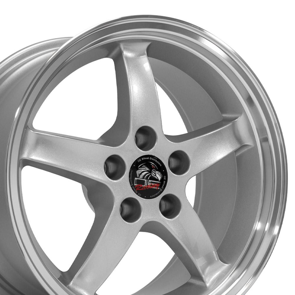 OE Wheels FR04B 17x9 Gloss Silver Machined Lip replica wheel