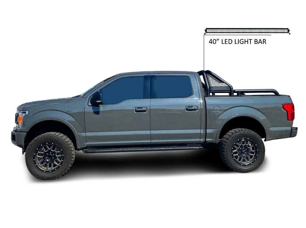 Gladiator Roll Bar Kit Modular W/40" LED Light Bar | Black Horse Off Road - Image 4