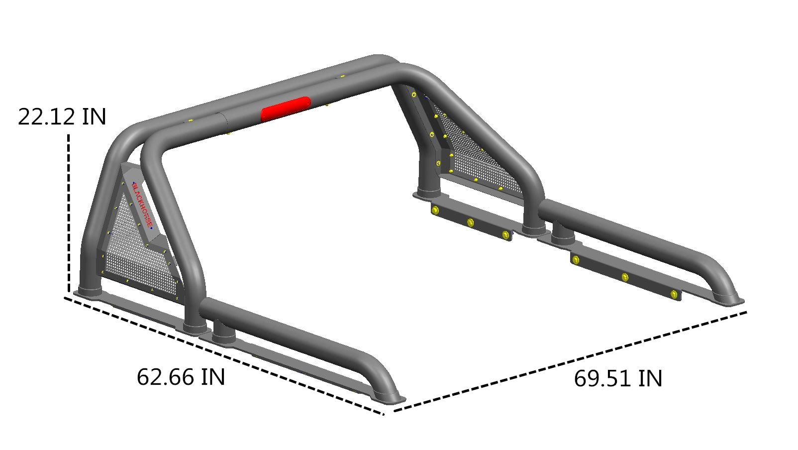 Gladiator Roll Bar Kit Modular W/ Set of 9" Black Round LED Light | Black Horse Off Road - Image 3