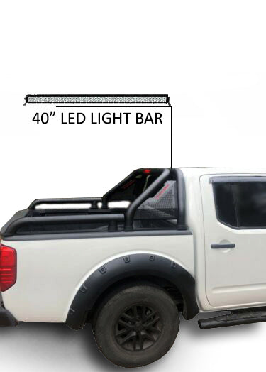 2005-2021 Nissan Frontier Gladiator Roll Bar Kit Modular W/40" LED Light Bar | Black Horse Off Road - Image 3