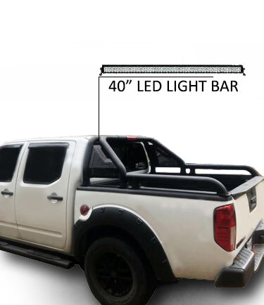 2005-2021 Nissan Frontier Gladiator Roll Bar Kit Modular W/40" LED Light Bar | Black Horse Off Road - Image 4