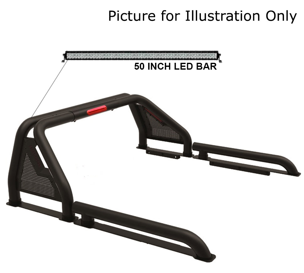 2019-2026 Ford Ranger Gladiator Roll Bar Kit Modular W/40" LED Light Bar | Black Horse Off Road - Image 3