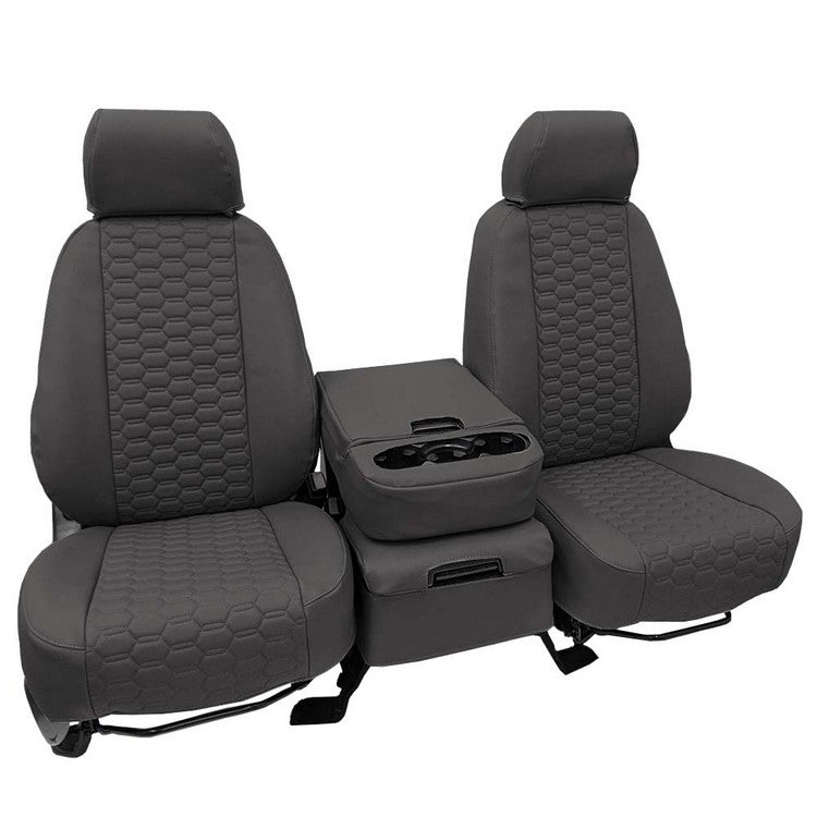Custom Fit Truck Seat Covers for Ford, Chevy, Ram & Toyota – Faux Leather Hex Quilted | Made in USA