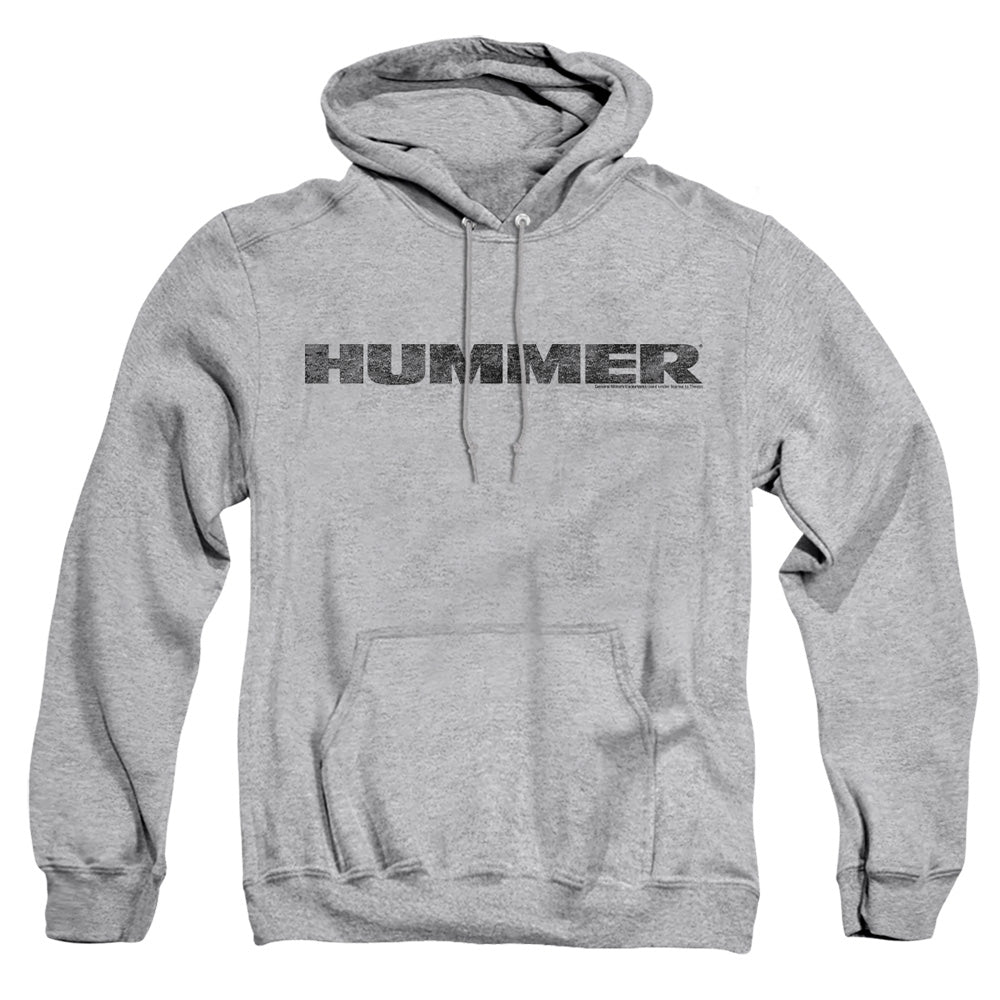 Hummer Distressed Logo Adult Pullover Hoodie Athletic Heather