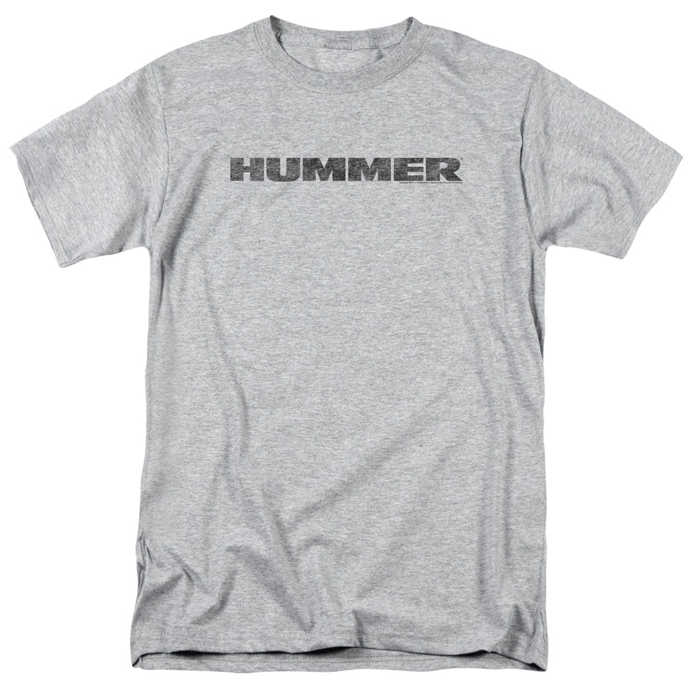 Hummer Distressed Logo Adult Regular Fit Short Sleeve Tee Athletic Heather