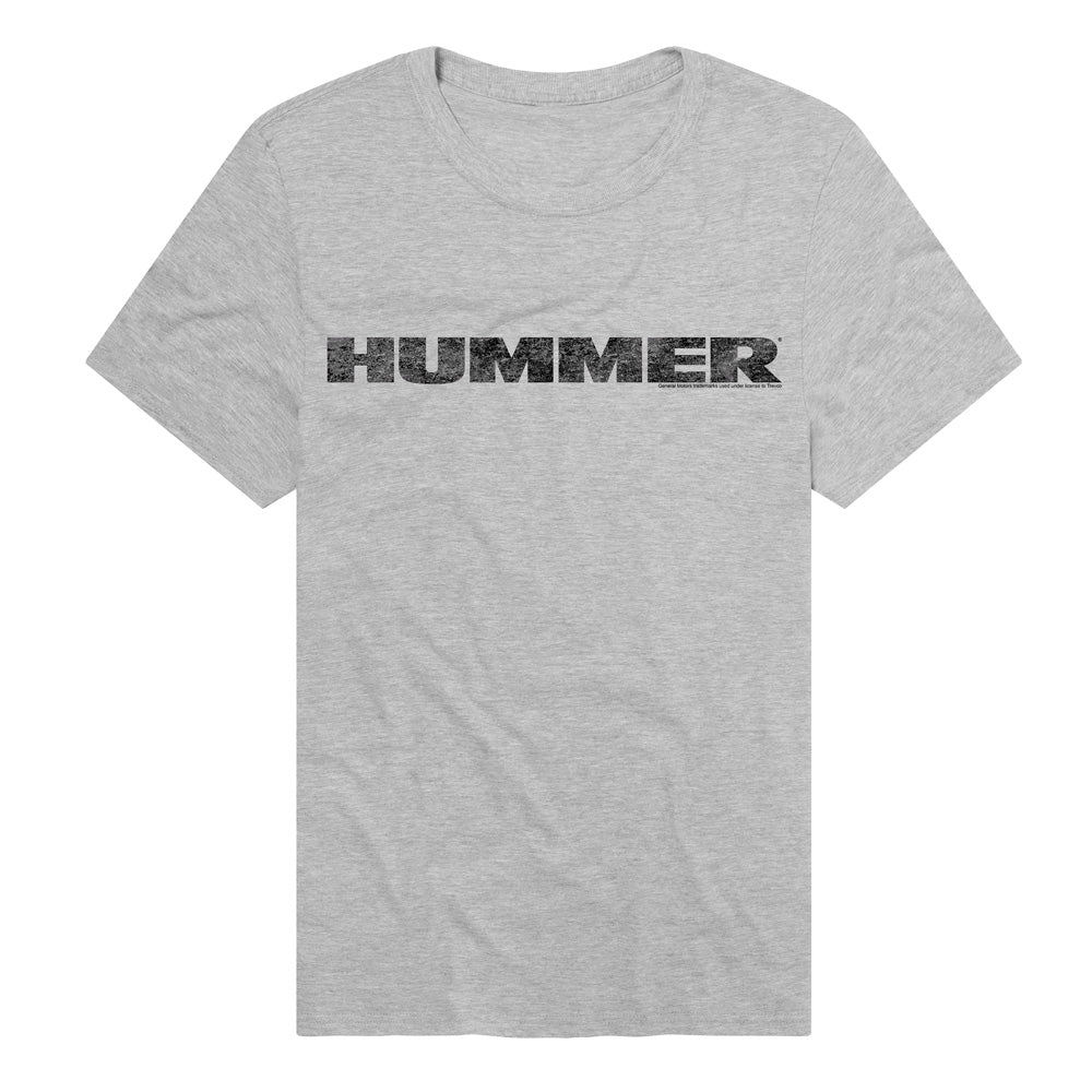 Hummer Distressed Logo Heathered Premium Adult Tee Athletic Heather