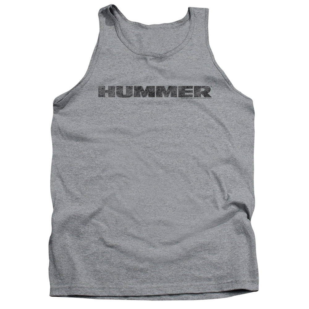 Hummer Distressed Logo Adult Tank Top Athletic Heather