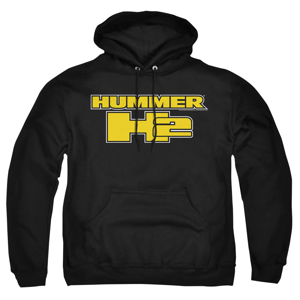 Hummer H2 Block Logo Adult Pullover Hoodie - Black
