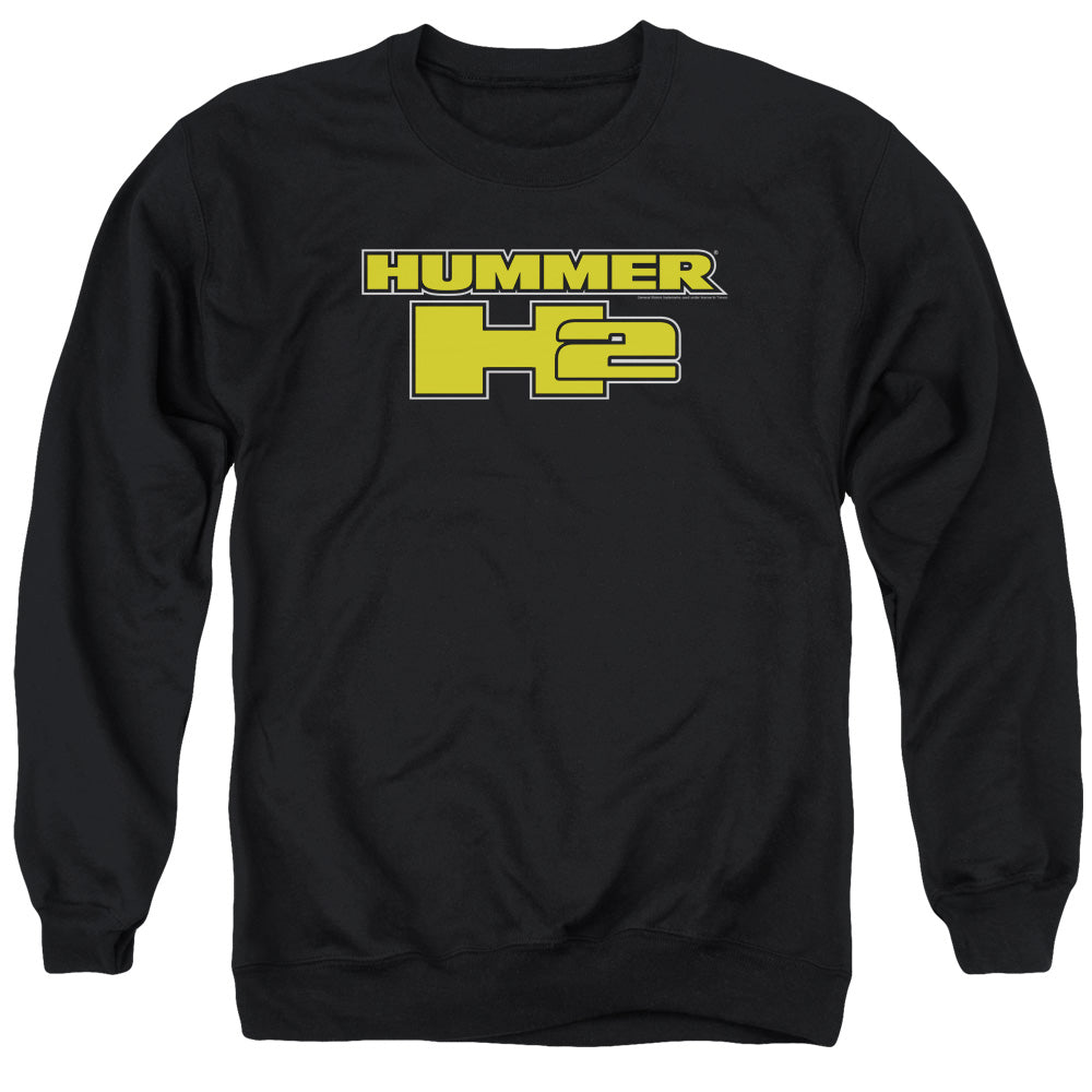 Hummer H2 Block Logo Adult Crewneck Sweatshirt - Black