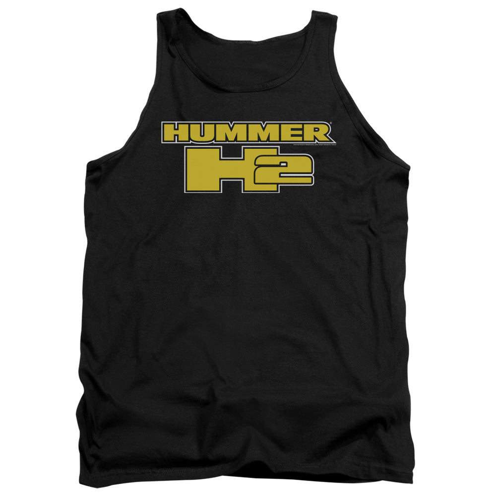 Hummer H2 Block Logo Adult Tank Top - Black