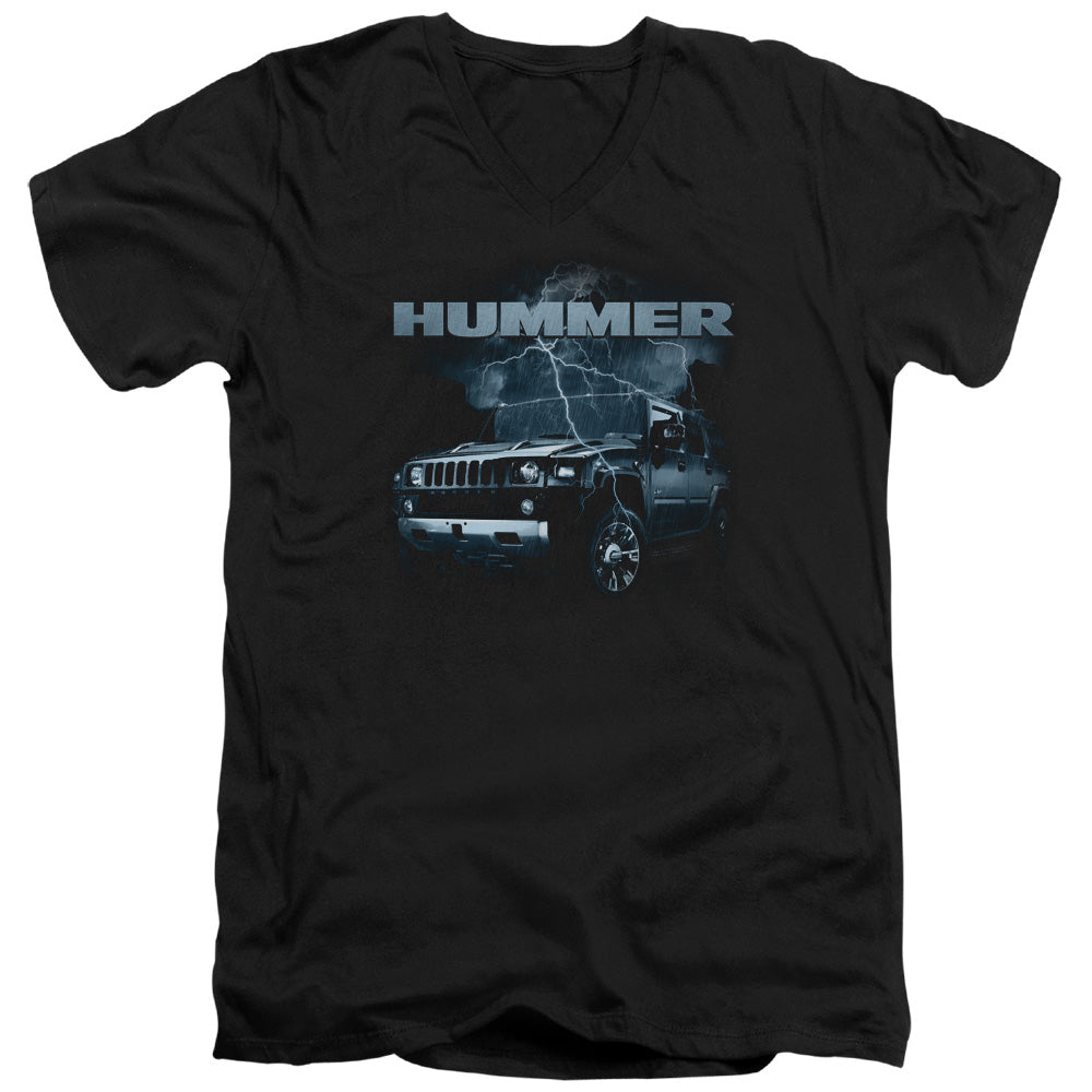 Hummer Stormy Ride Adult Slim Fit V-Neck Cotton - Black